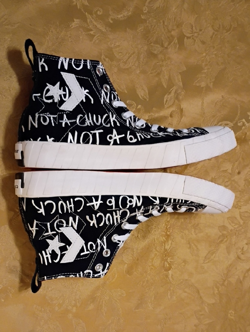 CONVERSE All Star Black High-Top Graffiti Embroidery Men's 10.0 Women's 12.0 - Picture 9 of 13